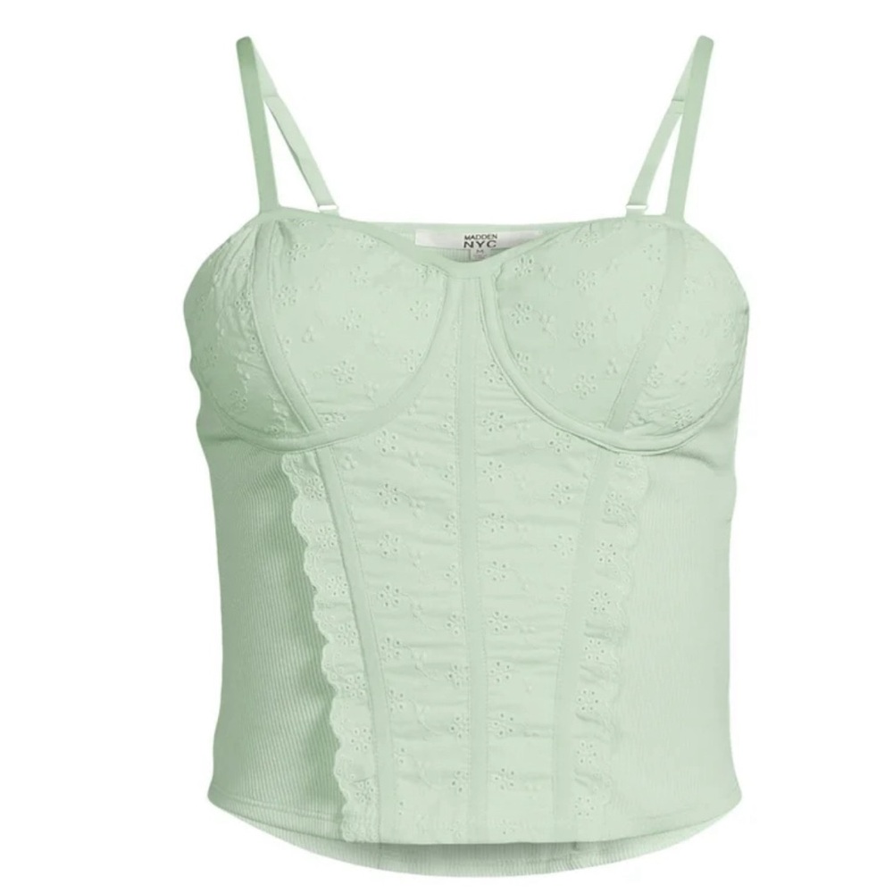 Madden NYC Mint Green Corset Top